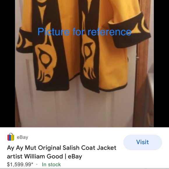 One of a kind Vintage,!Ay Ay Mut Original Salish Coat RARE!!… - Picture 10 of 11